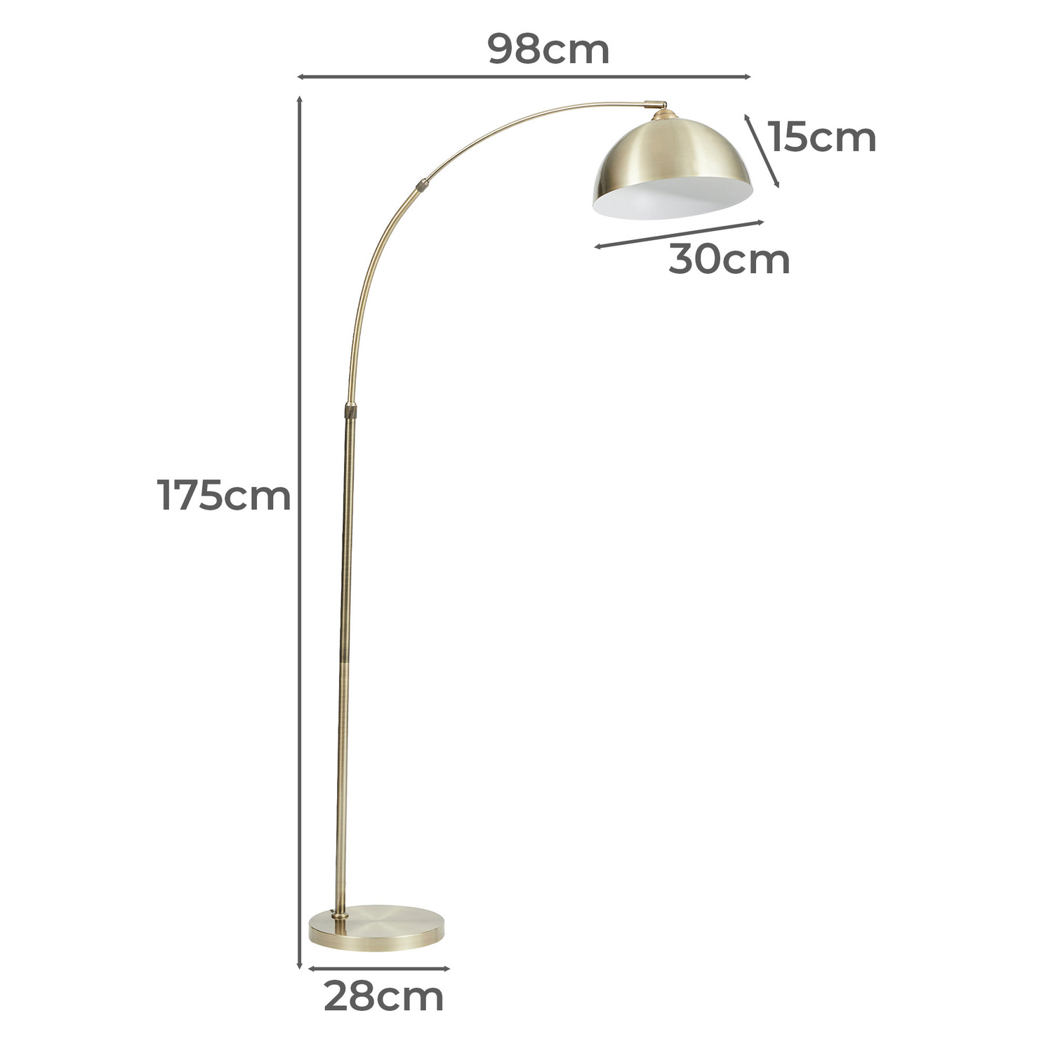 Makena Arched Iron Floor Lamp