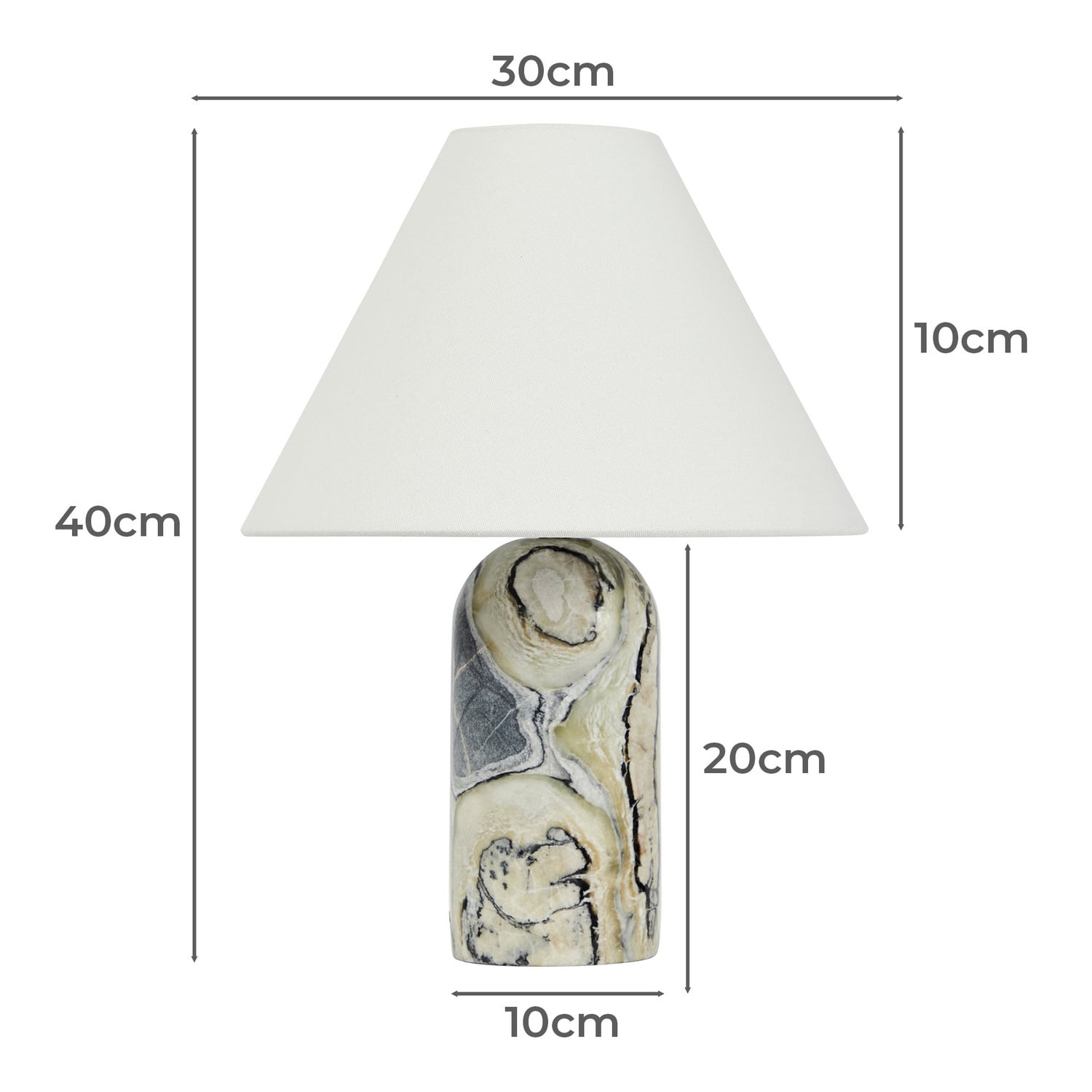 Ziva Jade Linen & Marble Table Lamp