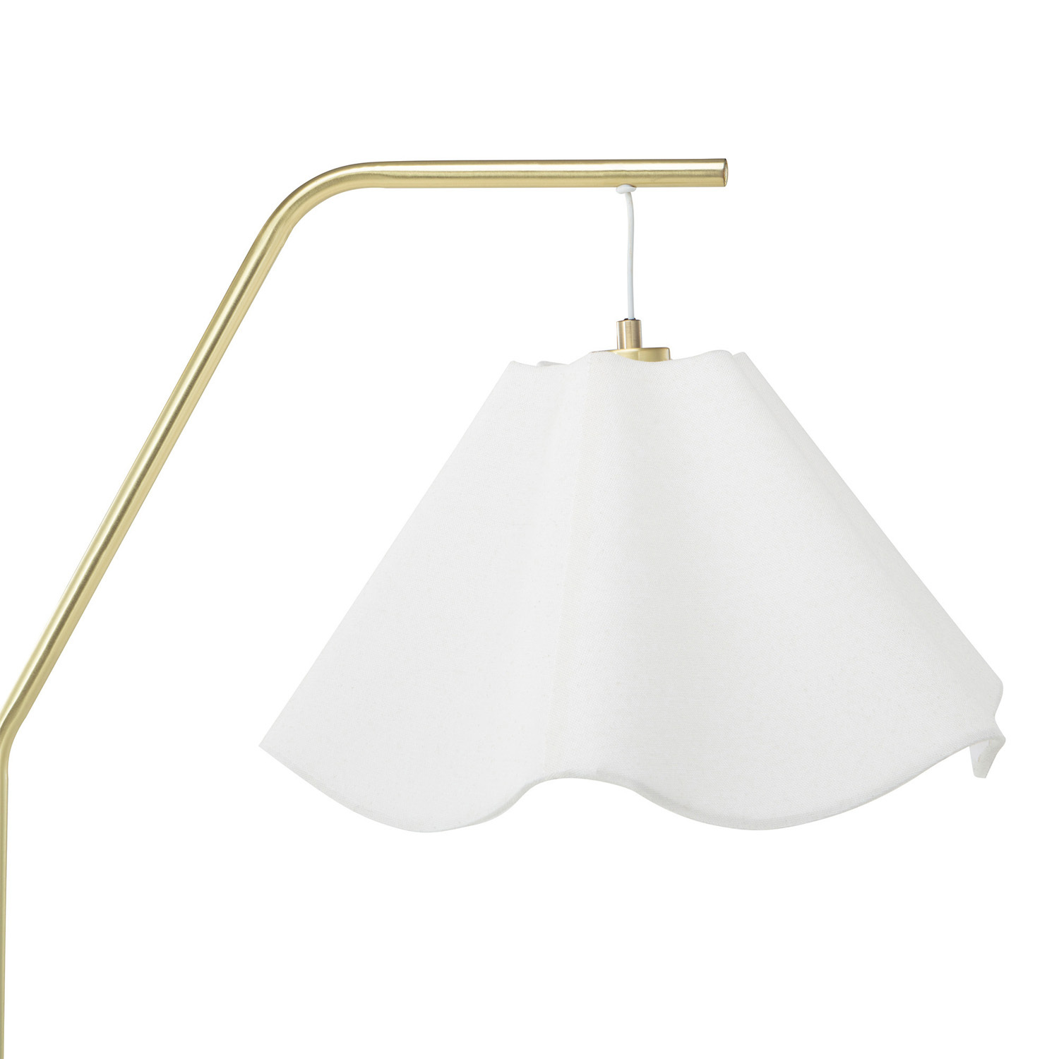 Kamryn Wavy Iron & Linen Floor Lamp