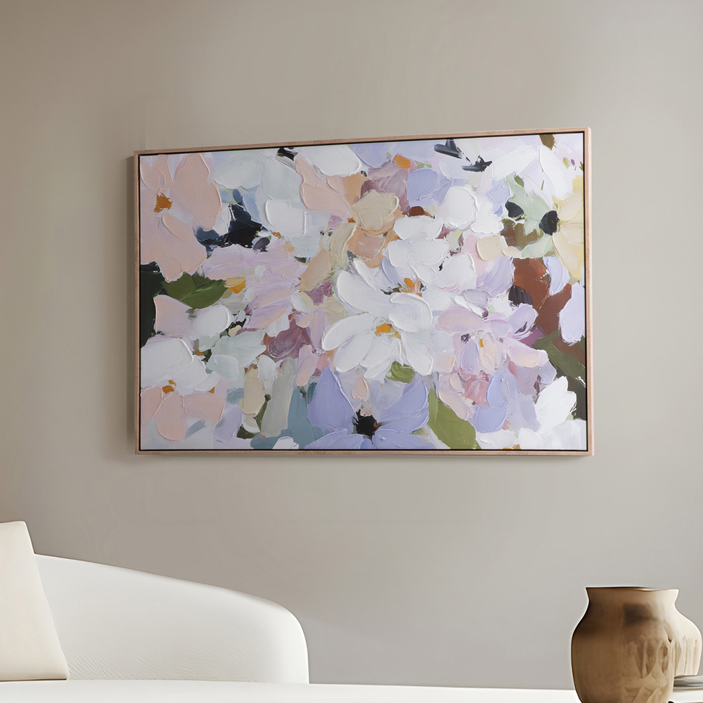 Petal Field Framed Canvas Wall Art