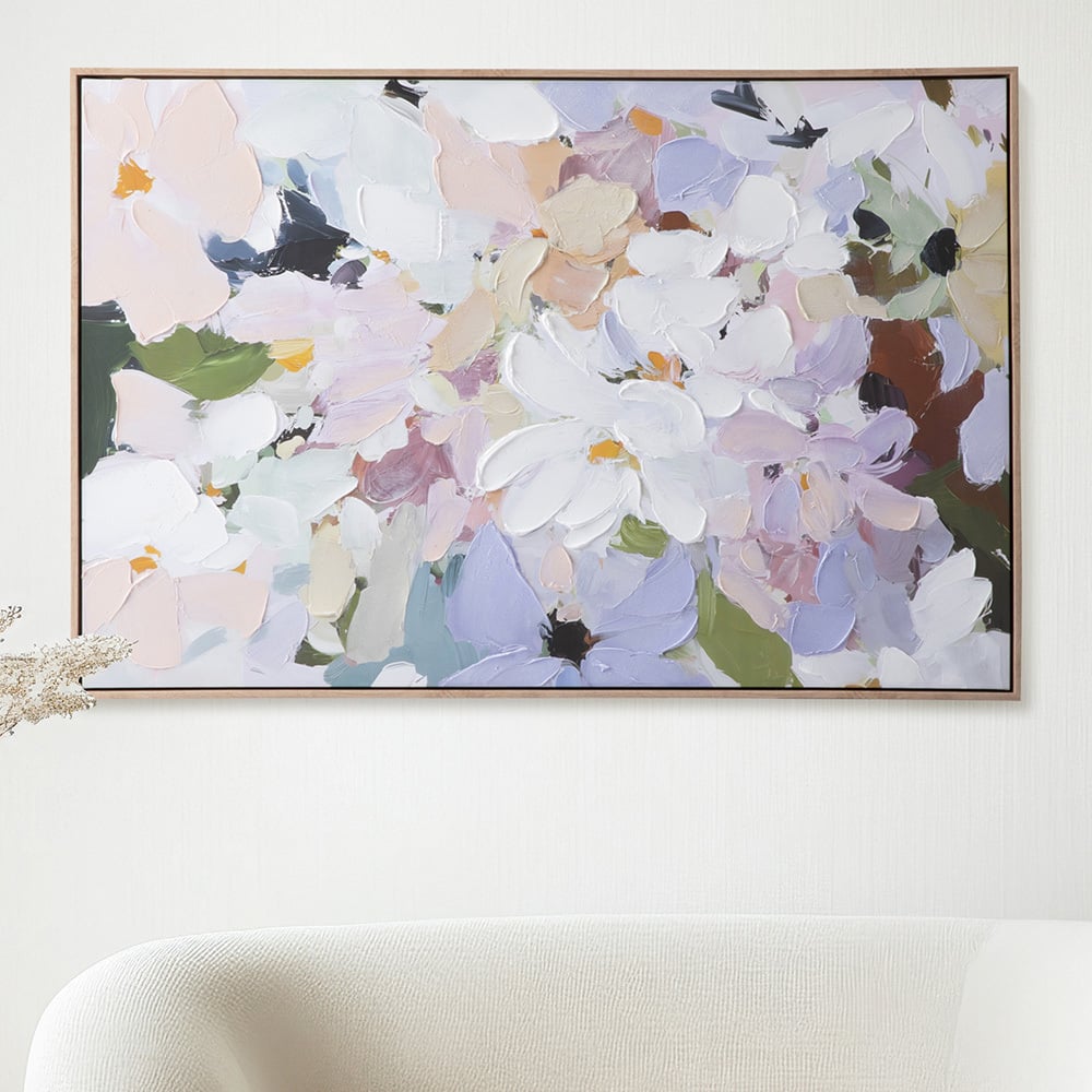 Petal Field Framed Canvas Wall Art