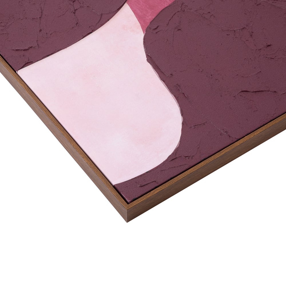 Burgundy Bubble Framed Canvas Wall Art