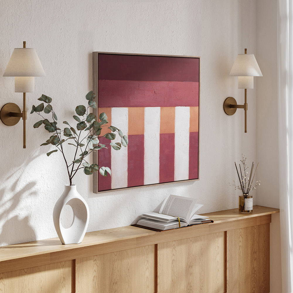 Terracotta Columns Framed Canvas Wall Art