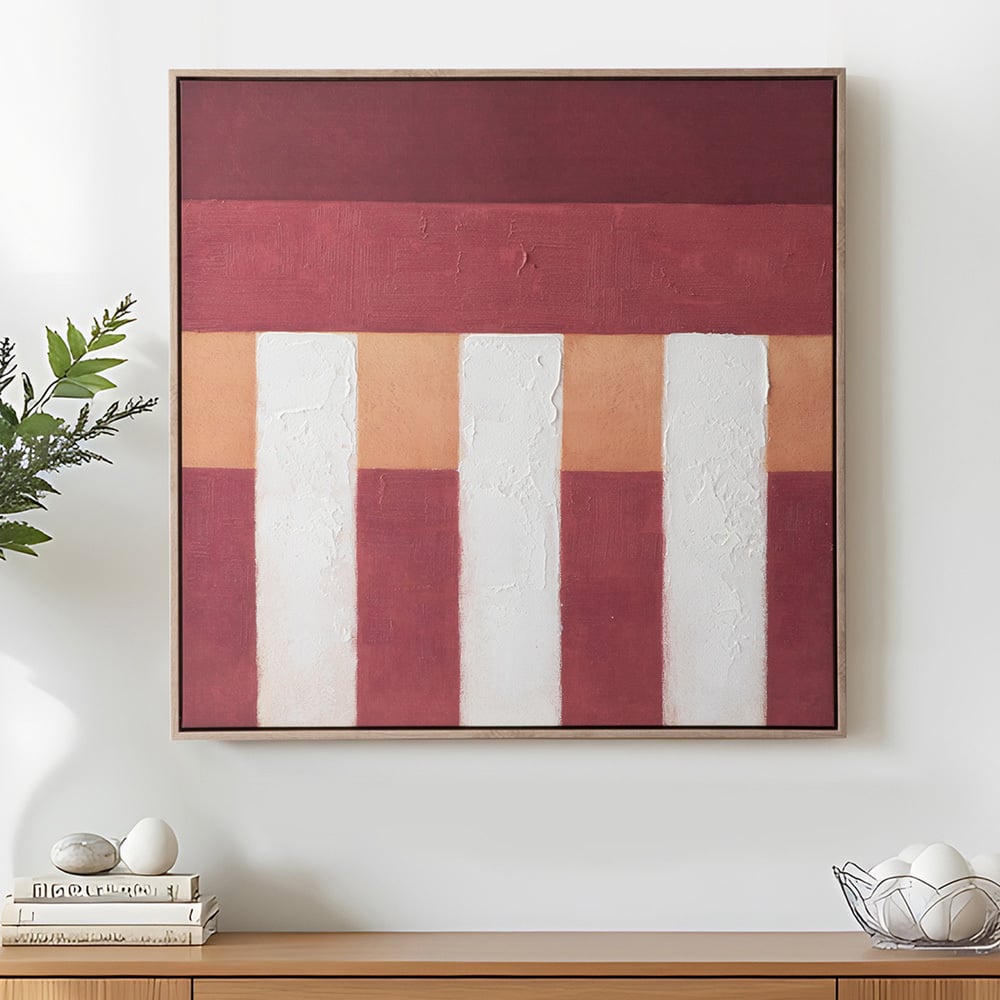 Terracotta Columns Framed Canvas Wall Art