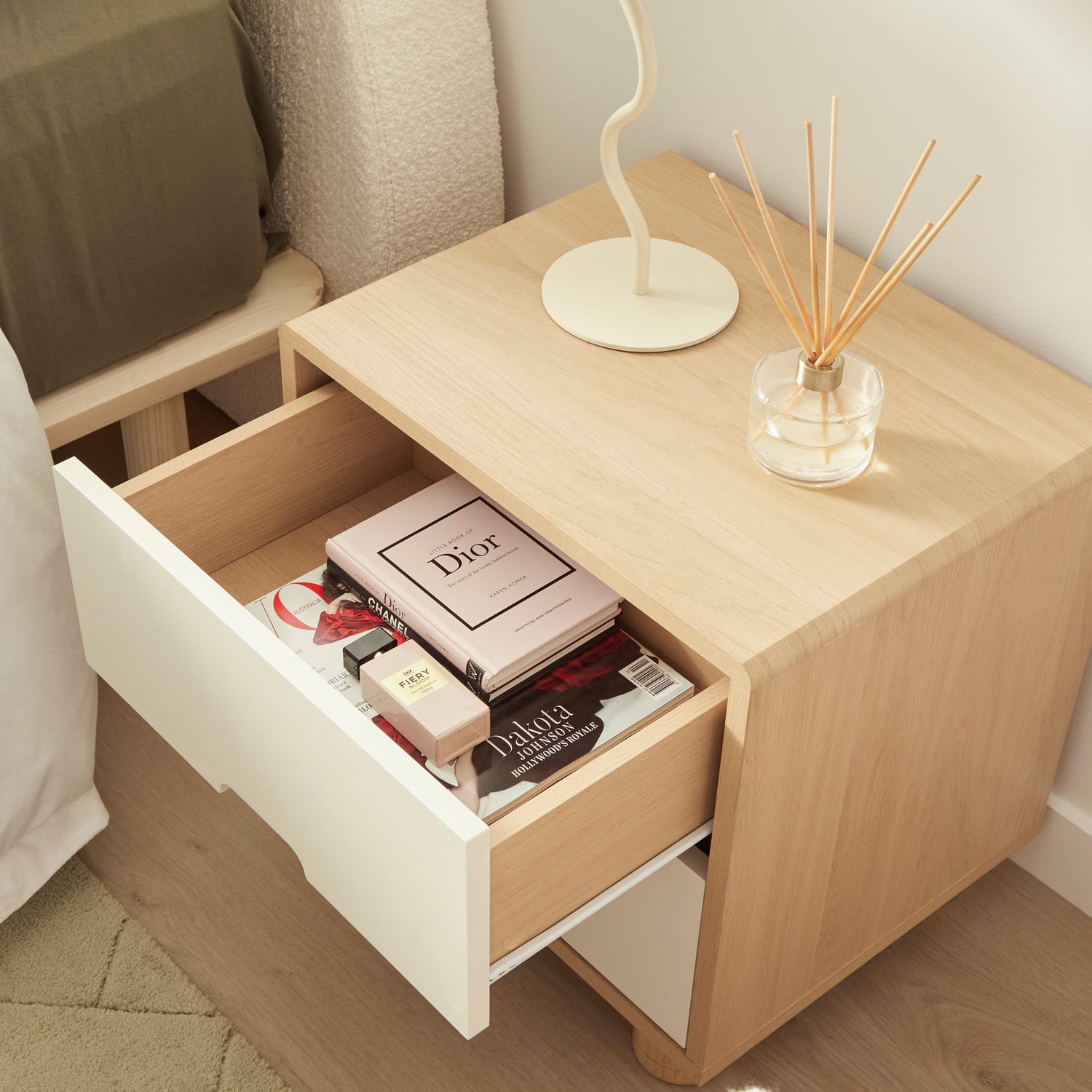 Brooks 2 Drawer Bedside Table