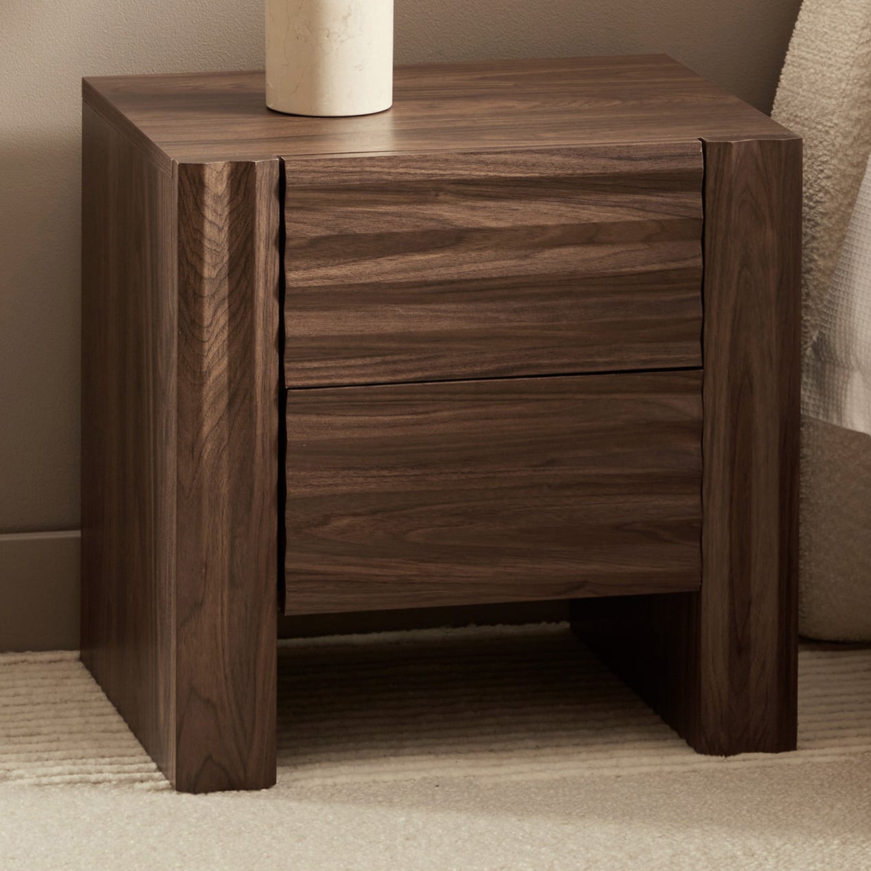 Linden 2 Drawer Bedside Table