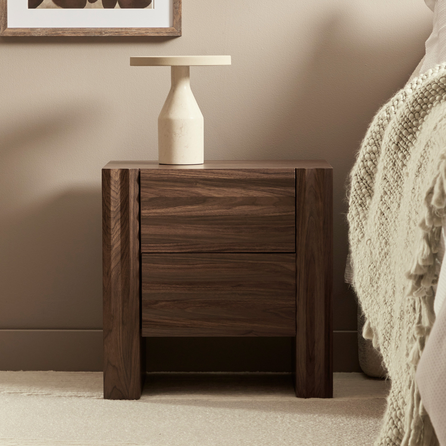 Linden 2 Drawer Bedside Table