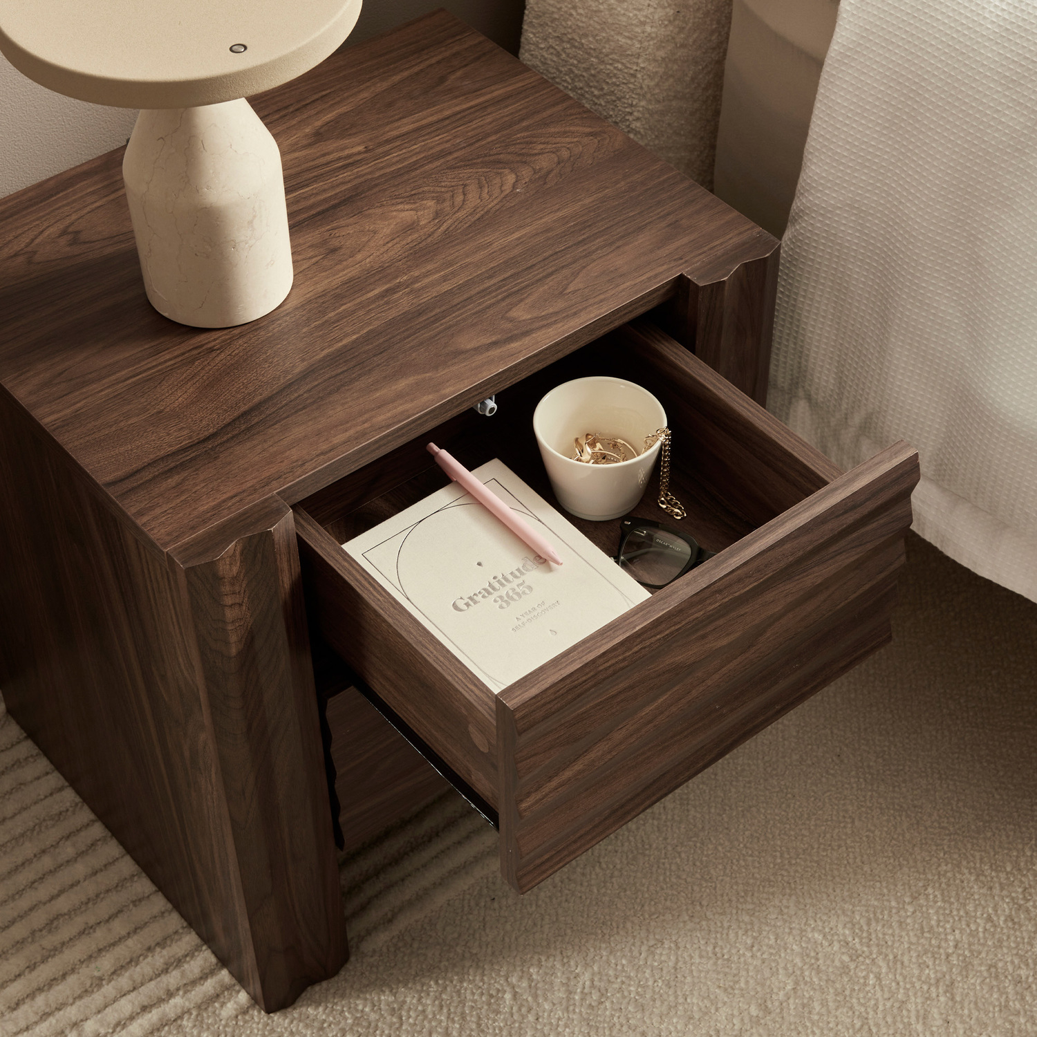 Linden 2 Drawer Bedside Table