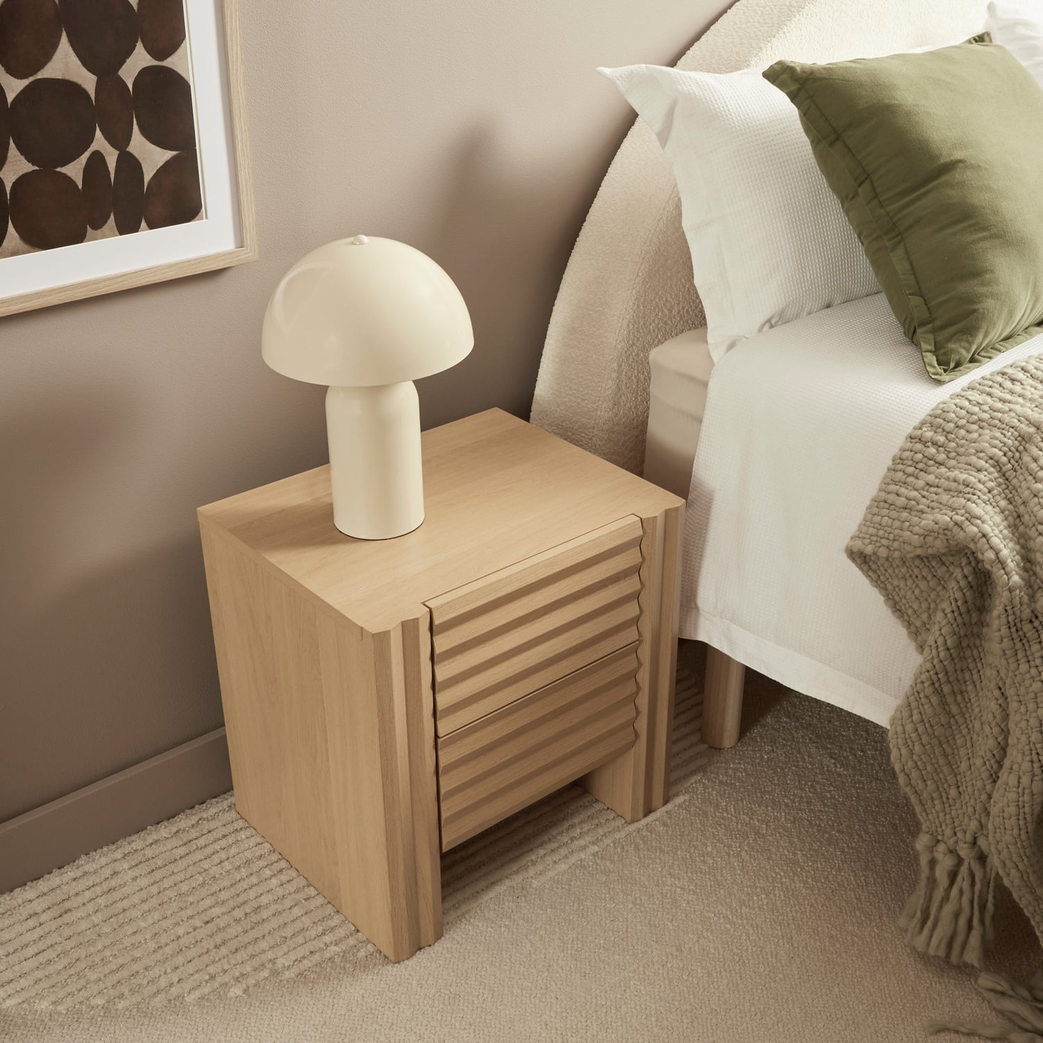 Linden 2 Drawer Bedside Table