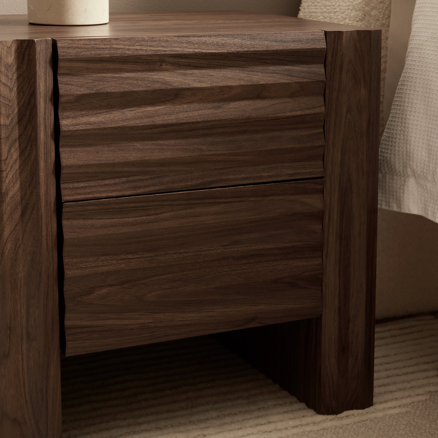 Linden 2 Drawer Bedside Table