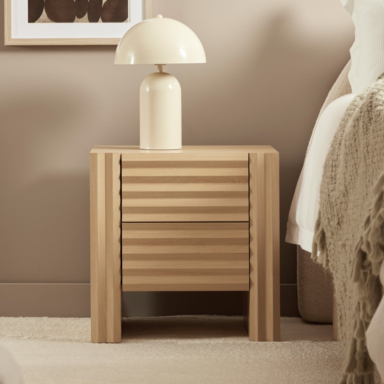 Linden 2 Drawer Bedside Table