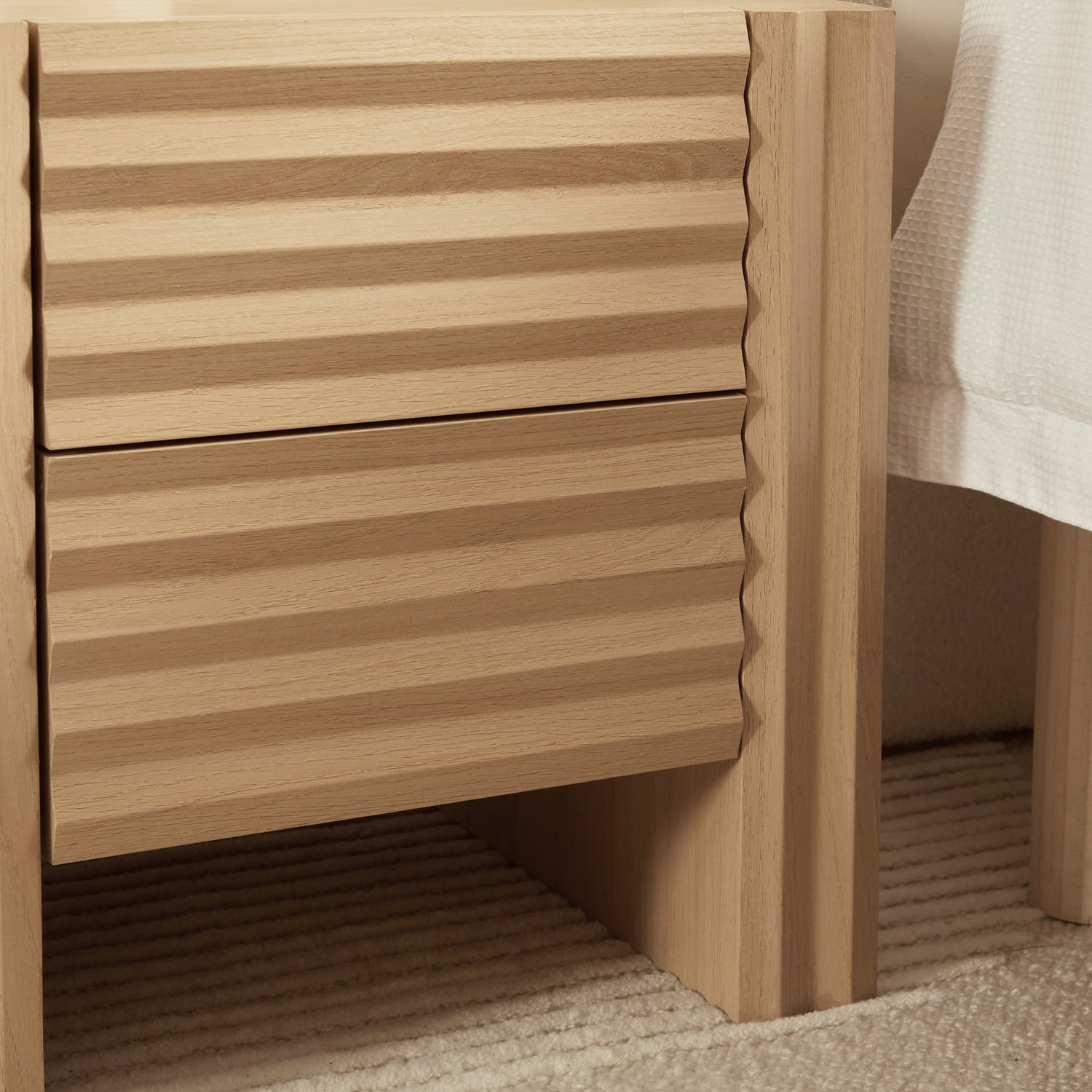Linden 2 Drawer Bedside Table