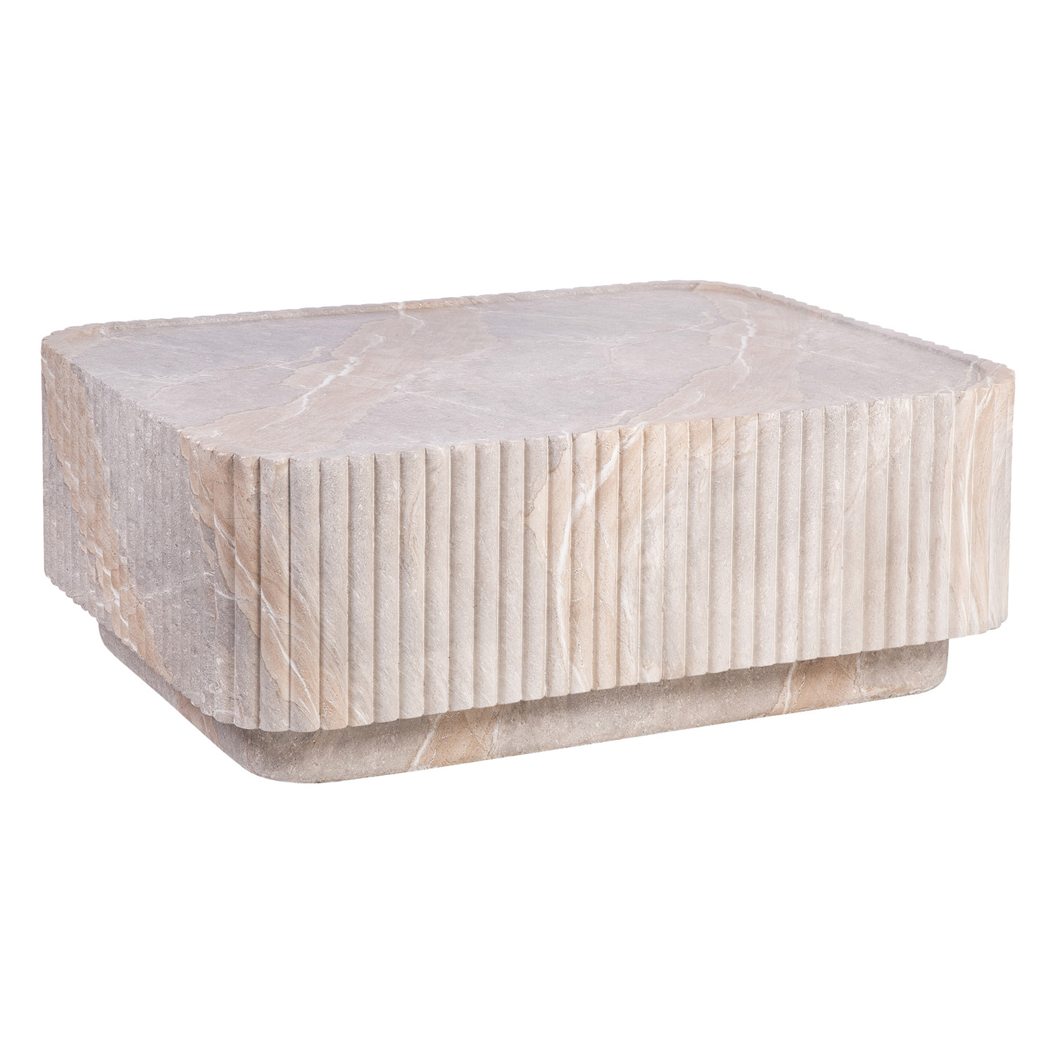 Sylvia Travertine-Look Coffee Table
