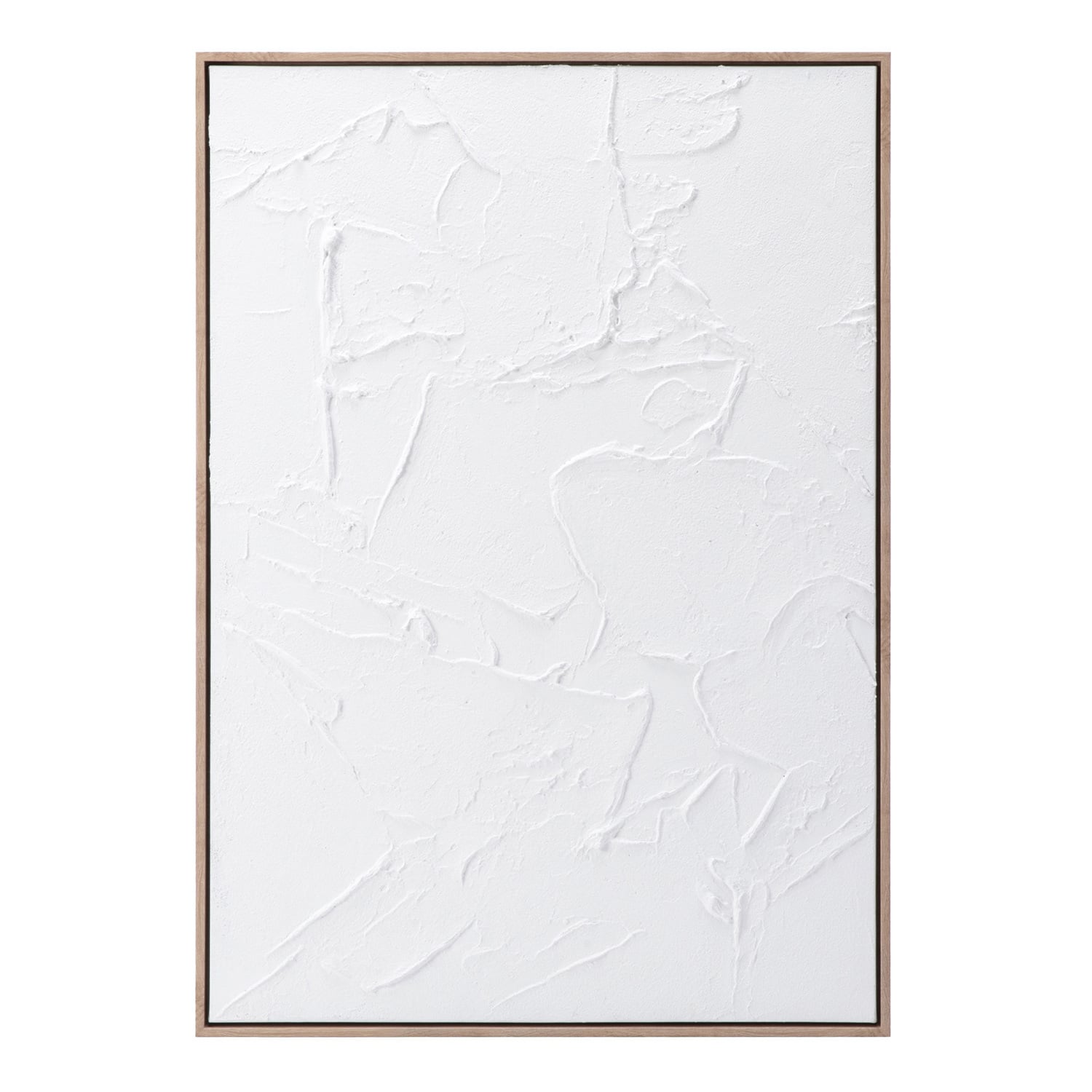 Field in White Wall Framed Canvas Wall Art