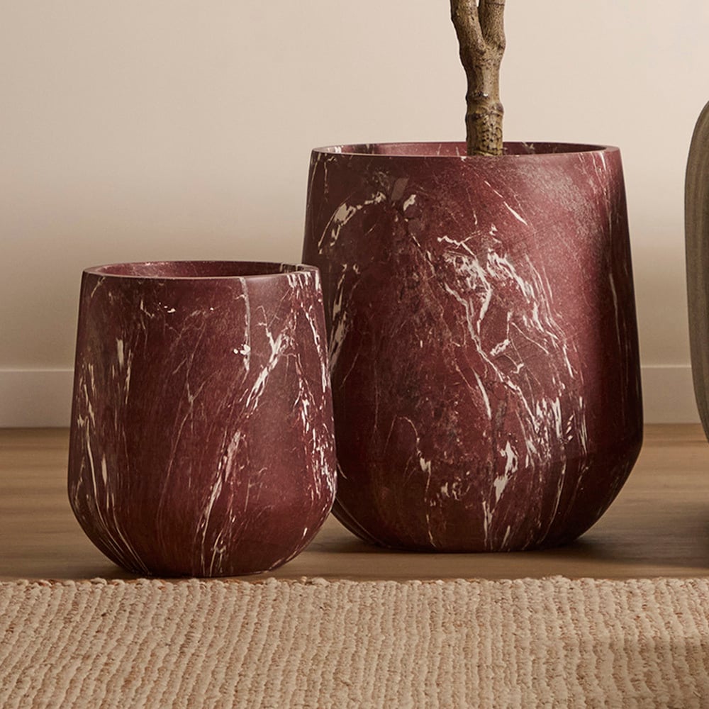 Zaria Marble-Look Planter