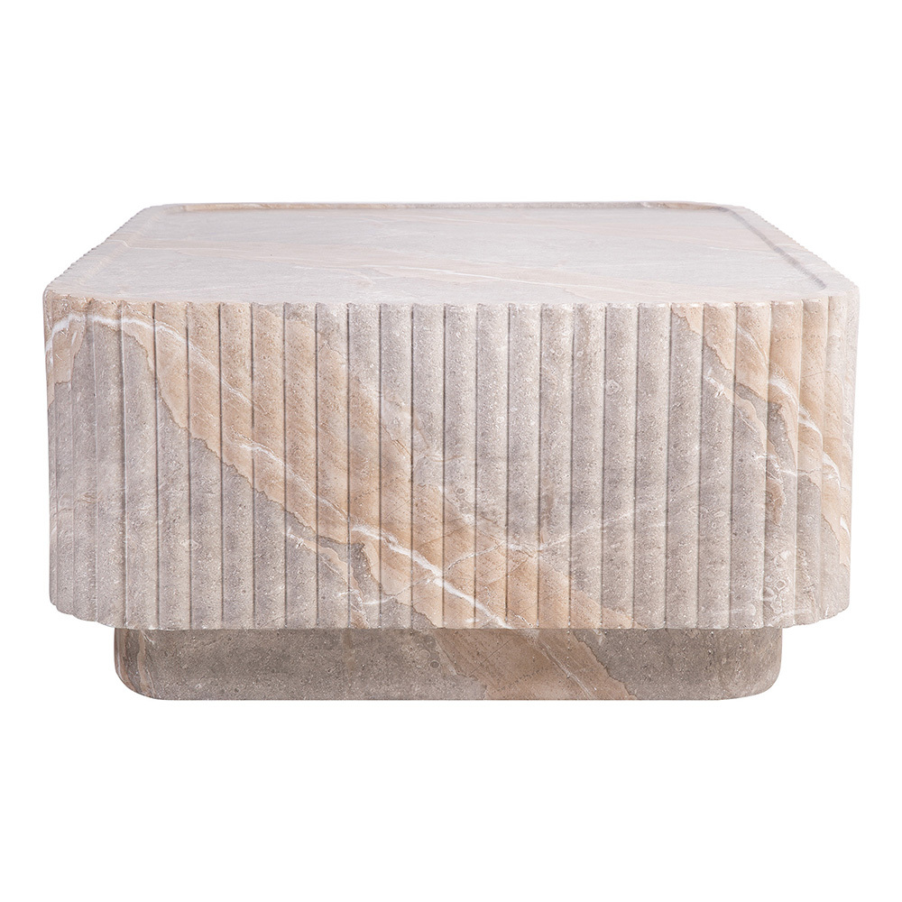 Sylvia Rectangular Travertine-Look Coffee Table