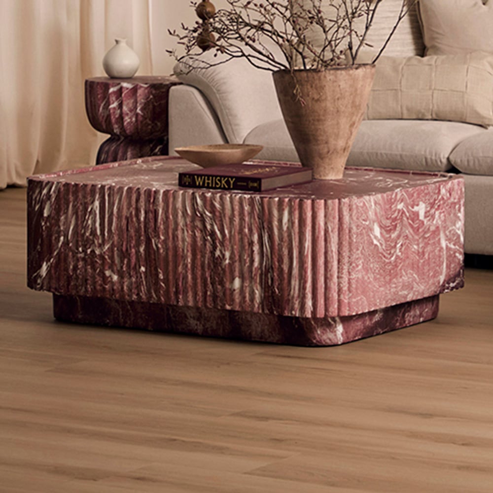 Seraphina Rectangular Marble-Look Coffee Table