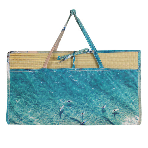 Good Vibes Byron Straw Beach Mat Temple & ster