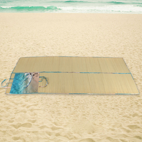 Good Vibes Byron Straw Beach Mat Temple & ster