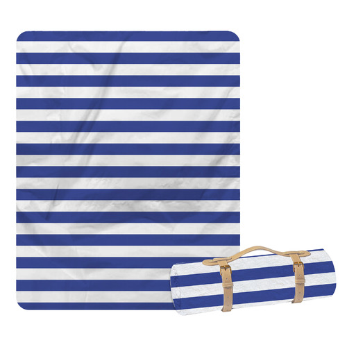 Hamptons Stripe Fleece Picnic Blanket