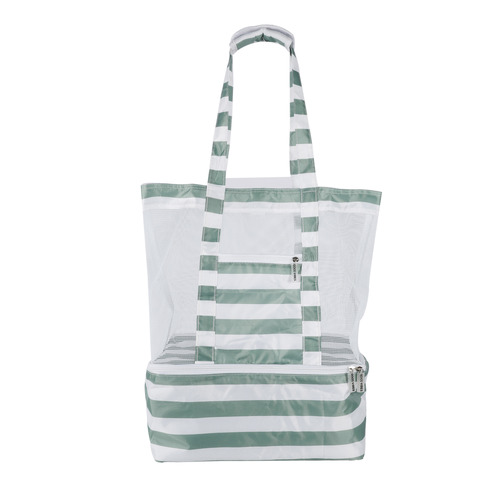 Hamptons Stripe 2-in-1 Beach Cooler Bag