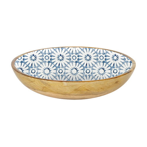 Indigo Waters Mango Wood Salad Bowl