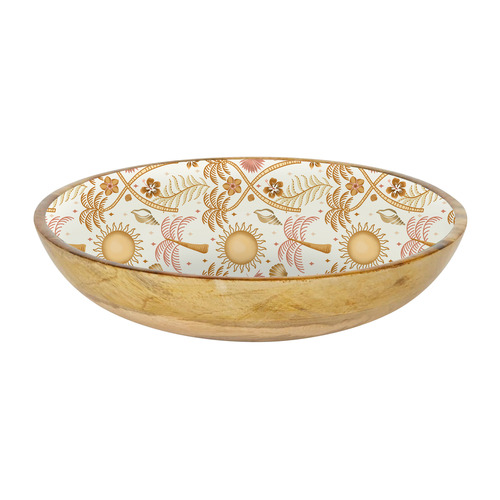 Moroccan Palm Mango Wood Salad Bowl