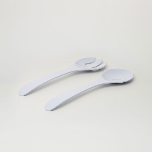 3 Piece White Deluxe Melamine Salad Bowl & Server Set