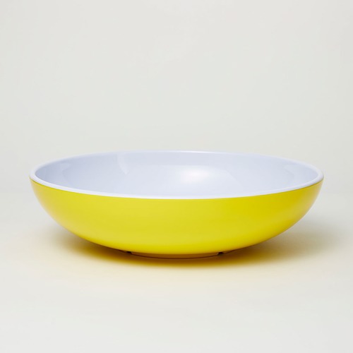 Meloware 3 Piece Yellow Deluxe Melamine Salad Bowl & Server Set