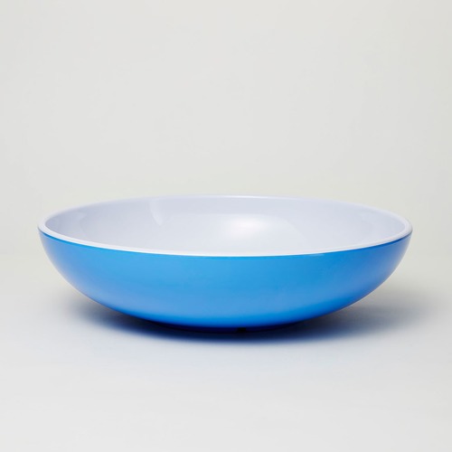 Meloware 3 Piece Cornflower Blue Deluxe Melamine Salad Bowl & Server