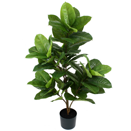 GlamorousFusion 137cm Potted Faux Rubber Plant | Temple & Webster