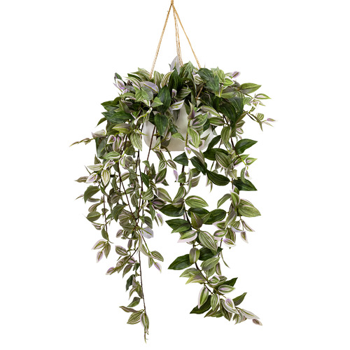 Glamorousfusion 120cm Potted Faux Hanging Wandering Jew Plant 