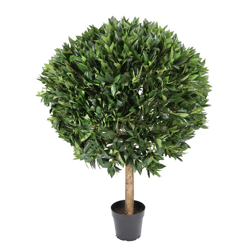 123cm Potted Faux Bay Leaf Topiary