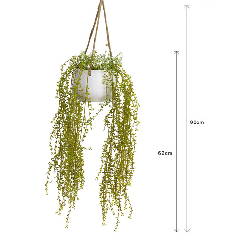 90cm Potted Faux Hanging Curly Willow Plant | Temple & Webster