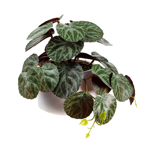 17cm Potted Faux Geranium Bush Plant Temple & ster