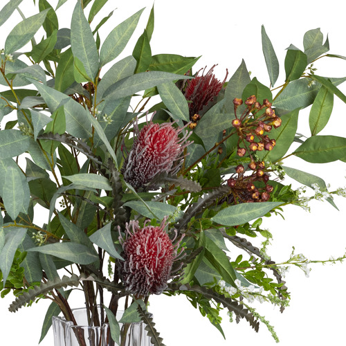 82cm Faux Grand Native Arrangement in Glass Vase