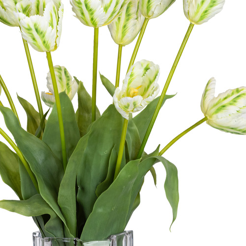 75cm Faux Grand Tulip Mixed Arrangement in Glass