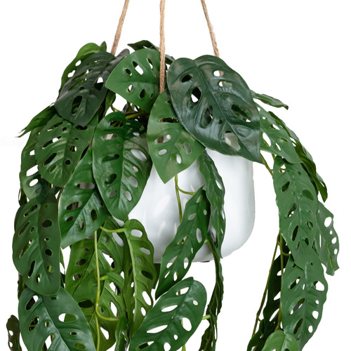113cm Faux Hanging Adason's Monstera Plant