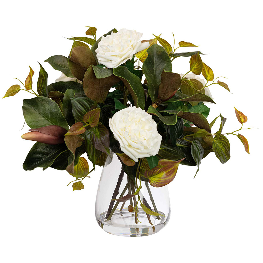 50cm Potted Faux Magnolia Mixed Arrangement