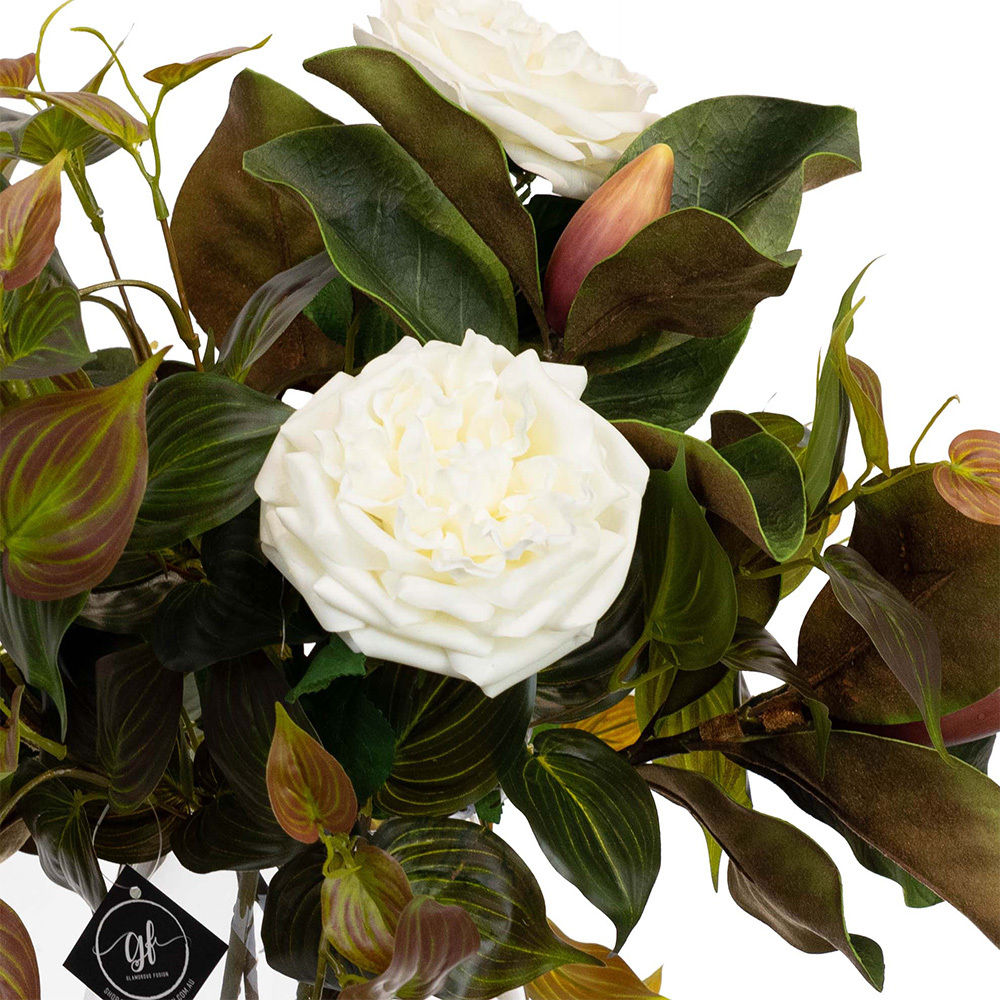 50cm Potted Faux Magnolia Mixed Arrangement