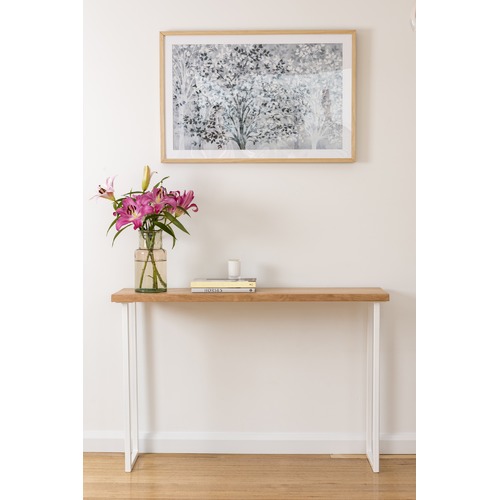 Natural & White Belle Tasmanian Oak  Console Table