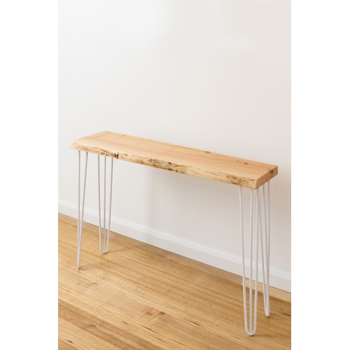 Molly White Legs Macrocarpa Oak Console Table