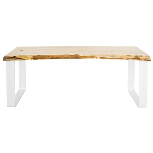 White Estelle Natural Edge Dining Bench