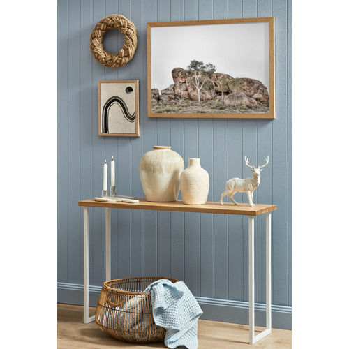Natural & White Belle Tasmanian Oak  Console Table