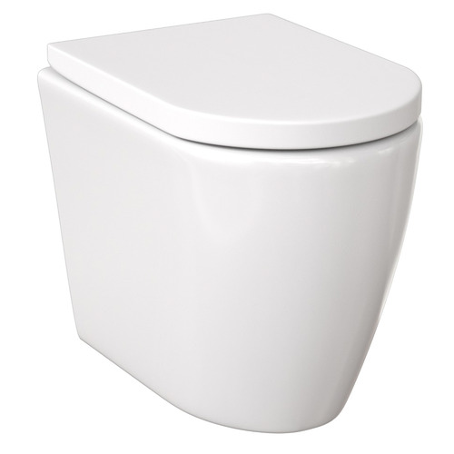 Narva Ceramic Rimless Floor Mounted Toilet Pan with Soft-Close Seat