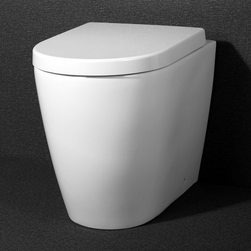 Narva Ceramic Rimless Floor Mounted Toilet Pan with Soft-Close Seat