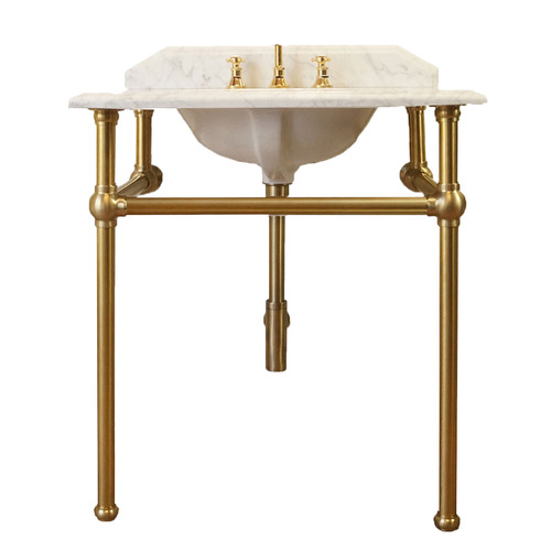 75 x 55cm Mayer Single Marble Basin Washstand