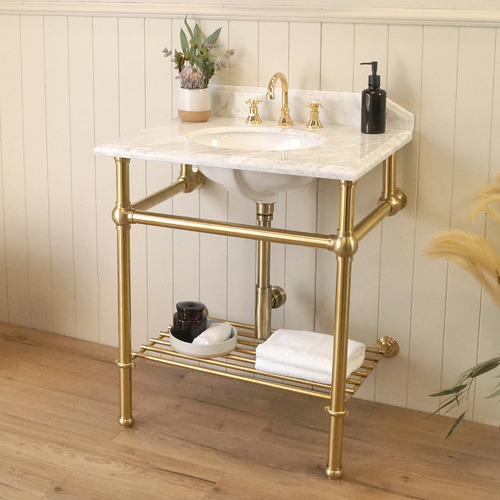 75 x 55cm Mayer Single Marble Basin Washstand