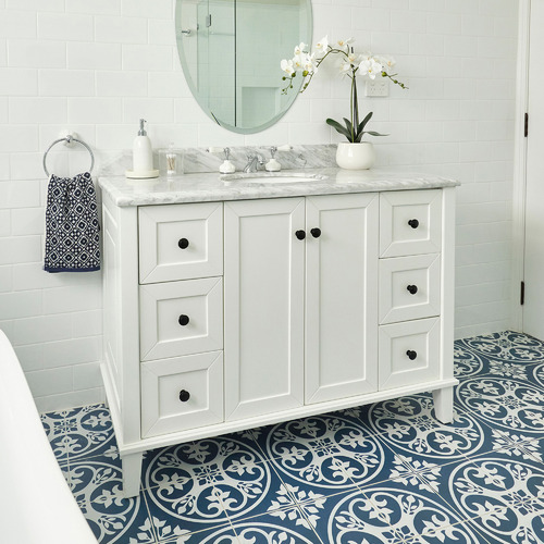 120 x 55cm Coventry Marble Top Single Bowl Vanity Unit