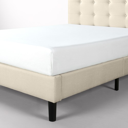 Studio Home Upholstered Button Tufted Platform Bed | Temple & Webster